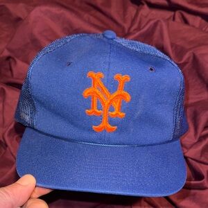 MLB New York Mets  Blue and Orange Baseball Cap Vintage Snapback